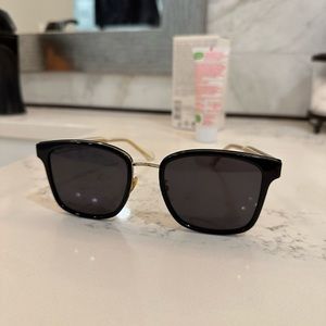 Mens Gucci black/gold clear sunglasses